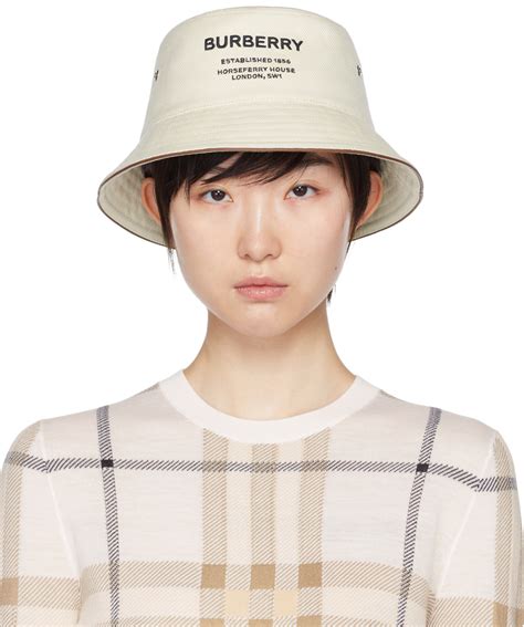 bucket hat burberry white|Burberry bucket hat vintage.